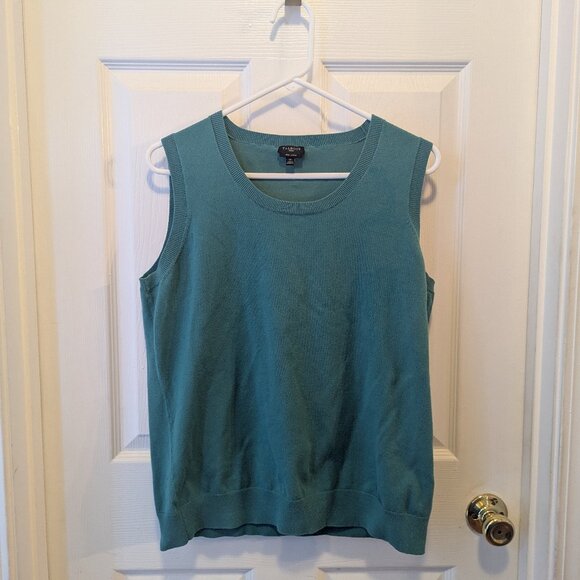Talbots teal sleeveless sweater vest - 1X - Picture 1 of 6